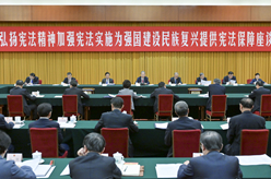 趙樂際出席“弘揚憲法精神，加強憲法實施，為強國建設、民族復興提供憲法保障”座談會并講話